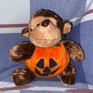 Plush Monkey Pumpkin Costume - Orange and Brown